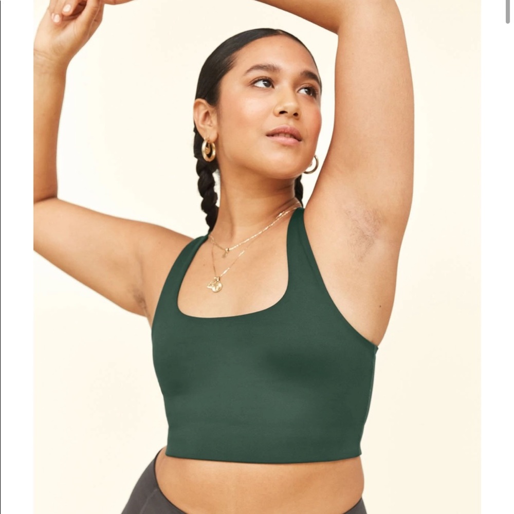 Girlfriend collective set in Moss (Paloma bra & compressive high rise leggings)